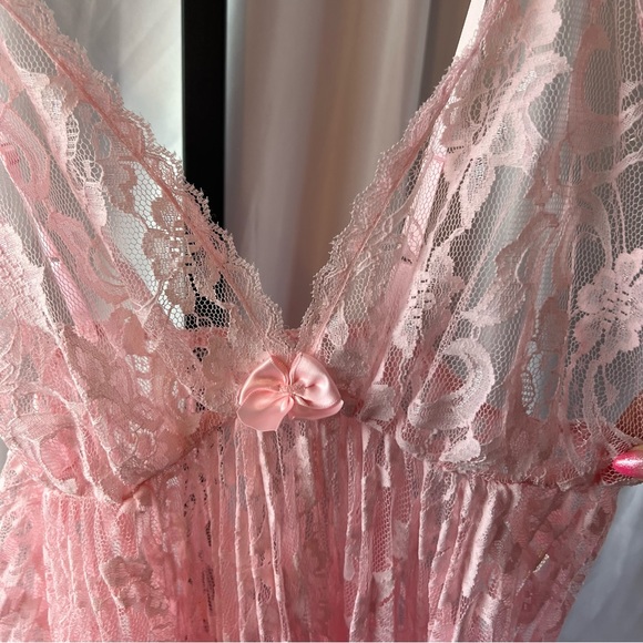 Frederick's of Hollywood Vintage Pink Nightie Lingerie, size 2X - Picture 5 of 7
